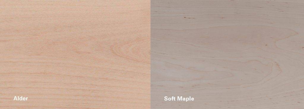 Alder & Soft Maple Swatches