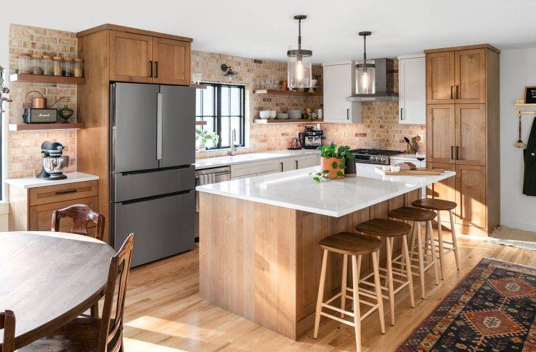 Alder Kitchen Cabinets - Crystal Cabinets - Design by Amanda Fisher and Alicia Holubok