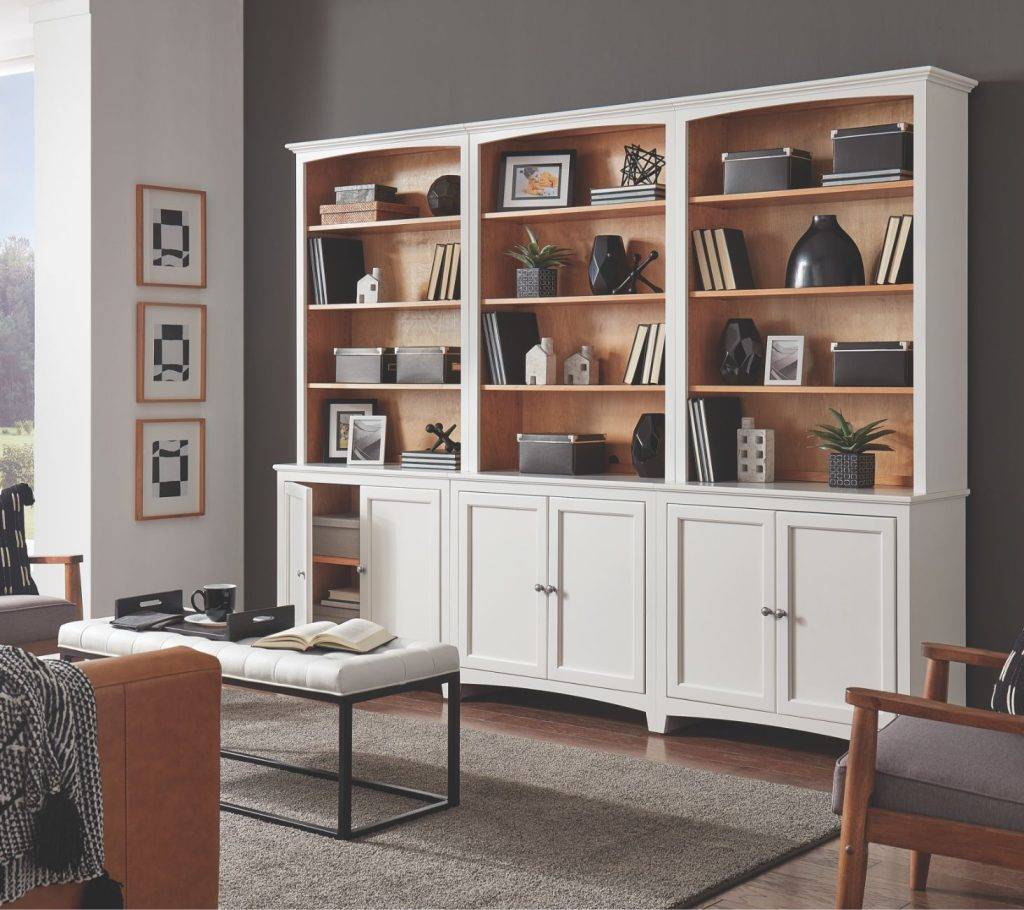 Alder Painted Bookcases - Whittier Wood Furniture