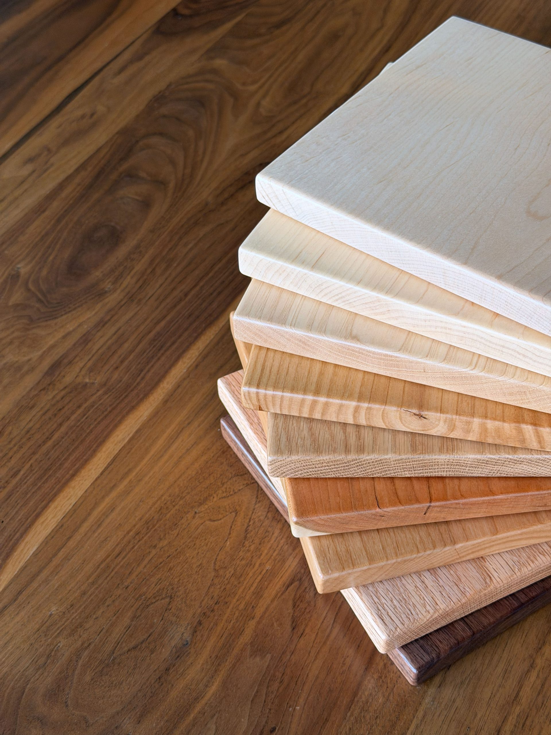hardwood swatch stack