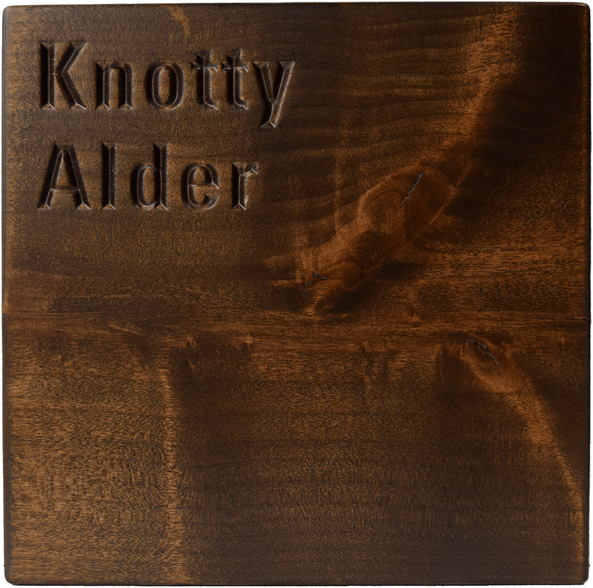 Knotty Alder-Walnut Stain Knotty Alder-Walnut Stain