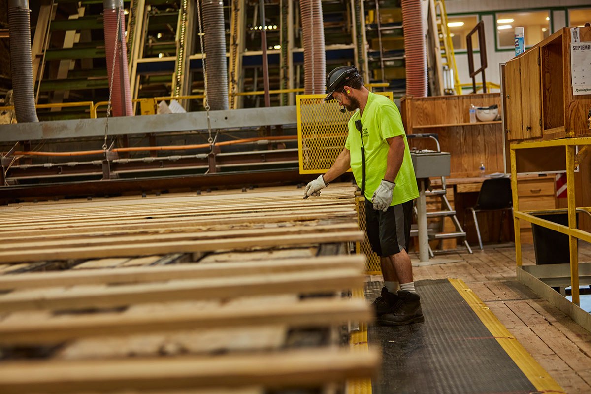 Grading Lumber at NWH Titusville, PA Grading Lumber at NWH Titusville, PA